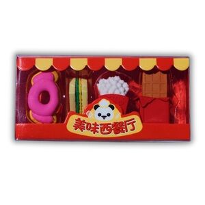 Kawaii Food Eraser Set – Cute Rebuildable Erasers for Back to School Supplies